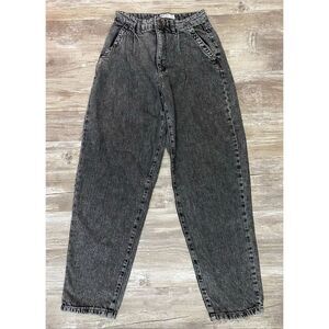 Garage Denim 80’s Mom Jeans High Rise Baggy Pleated Black Women’s Junior’s Sz 3